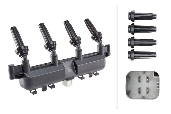 ATESLEME BOBINI P206 1.4 02> P306 1.4 02-03 P307 1.4 00> P1007 1.4 05> PARTNER 1.4 03> ( GRI SOKET ) - HELLA - OEM 5970.A8
