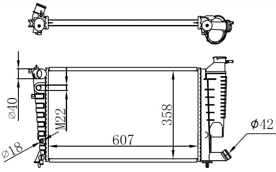 MOTOR SU RADYATÖRÜ MECHANİCAL AT(607X359X23)306 93...