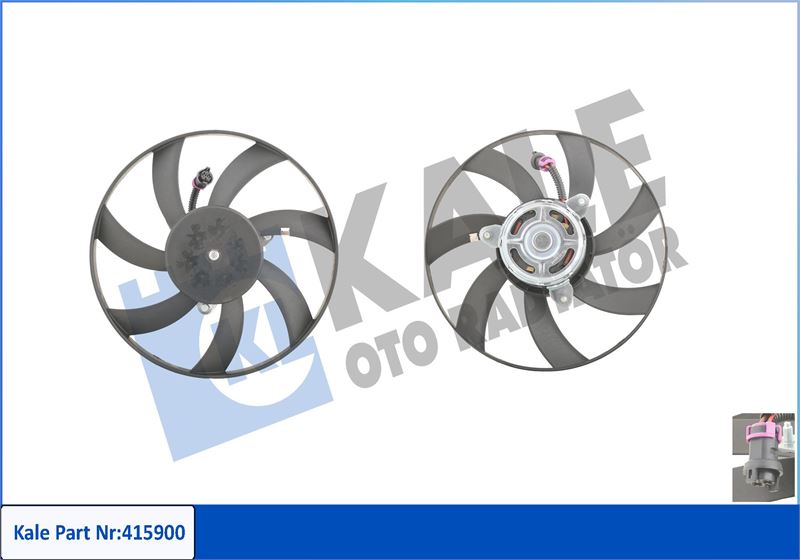 FAN MOTORU DAVLUMBAZLI SAĞ SEAT CORDOBA-IBIZA II-III VW CADDY II-POLO-POLO CLASSIC (120W-302mm) - KALE - OEM 6K0959455B