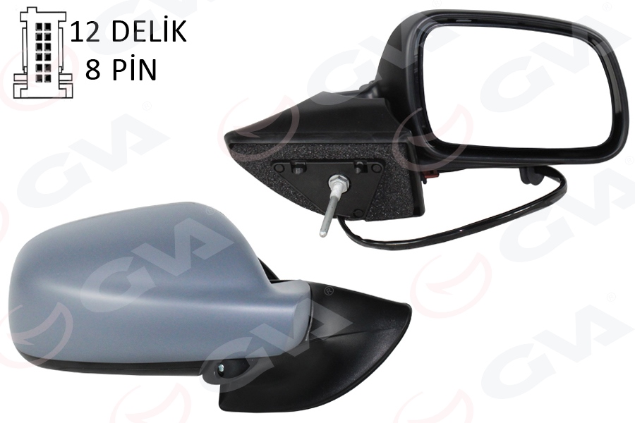 DIŞ DİKİZ AYNASI SAĞ ELEKTRİKLİ ISITMALI KATLANIR ASTARLI SENSÖRLÜ PEUGEOT P407 2004> - GVA - OEM 8149.VC