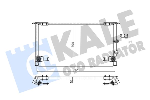 KONDENSER AL/PL/BRZ HILUX VI - KALE - OEM 8846035280