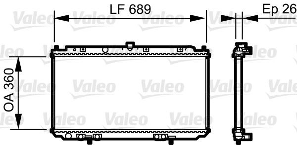 RADYATOR PRIMERA 01> - VALEO - OEM 21410-BV010