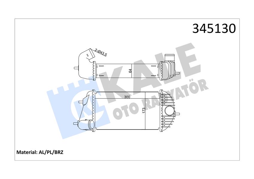 İNTERCOOLER AL/PL/BRZ SWIFT IV - KALE - OEM 1362068L50