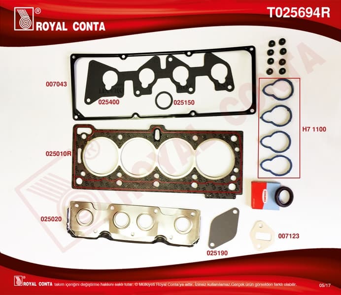 TAMTAKIM CONTA (REINZ KECELI SUBAP LASTIKLI) RENAULT R19 CLIO MEGANE 14 8V 16 8V ENJ K7J K7M