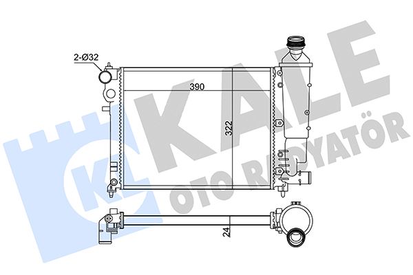 RADYATOR SAXO - 106 I 106 II 1.1-1.4-1.6 95=>01 AL MKNK - KALE - OEM 1301SQ