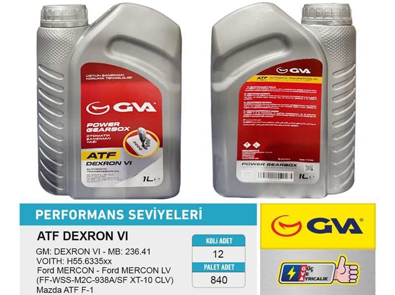 OTOMATİK ŞANZIMAN YAĞI ATF DEXRON VI KIRMIZI 1 LT — GVA 9920760 - GVA