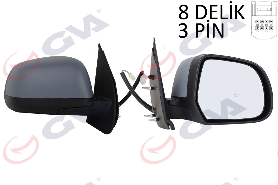 DIŞ DİKİZ AYNASI SAĞ NISSAN MICRA K13 10-17 (ELEKTRİKLİ+ISITMALI+ASTARLI) - GVA - OEM 96301