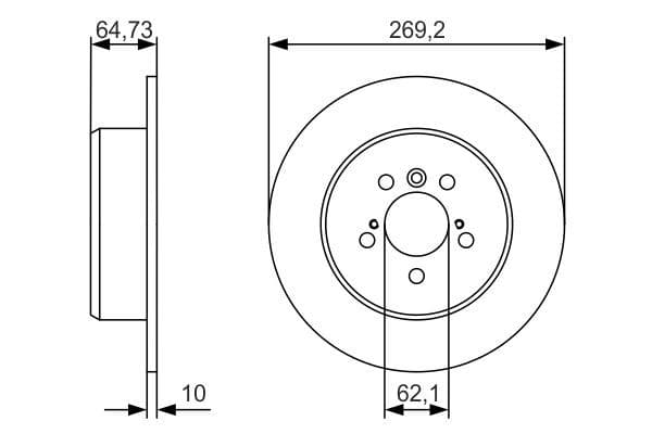 FREN DİSKİ. ARKA. [269.2 /10.0-9.0 MM]