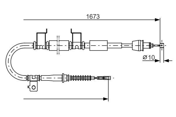 FREN TELİ. 1673 MM — BOSCH 1987482362 - BOSCH