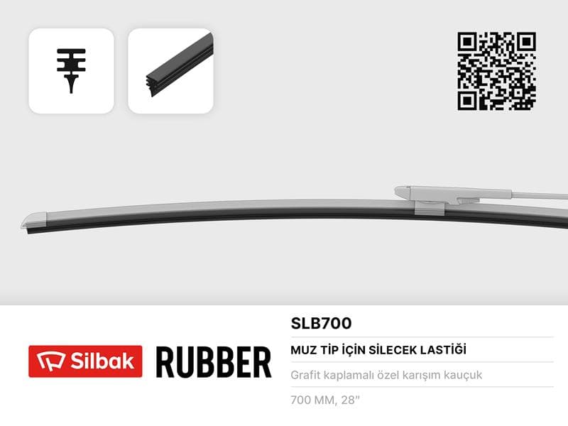 MUZ TİPİ SİLECEKLERE UYGUN LASTİK 700MM