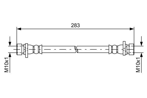 FREN HORTUMU; ARKA. 285.00 MM — BOSCH 1987481620 - BOSCH