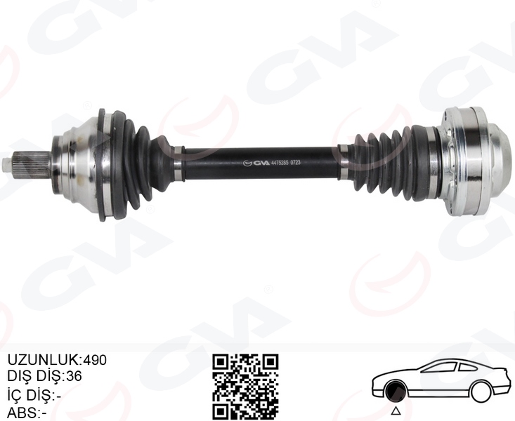 KOMPLE AKS ÖN SOL GOLF5-JETTA-CADDY-PASSAT 1.9 TDİ-2.0 TDİ(04-) BKP-BKD-BLS-BKC-BXE 1.9 TDİ-2.0 TDİ - GVA - OEM 1K0407271EE
