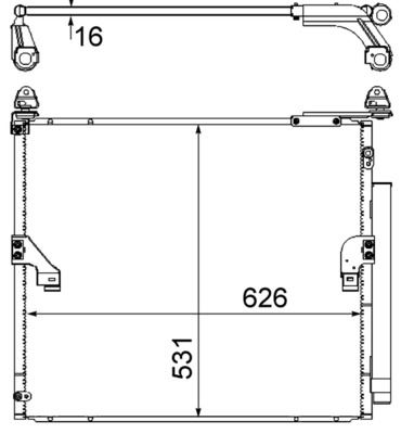 A/C-Kondensator TOYOTA LAND CRUISER — MAHLE AC863000S - MAHLE