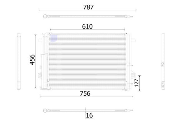 A/C-Kondensator MB B-CLASS (W246) - MAHLE
