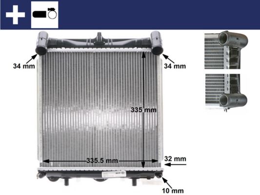 Kühlmittelkühler PORSCHE 911/BOXTER - MAHLE