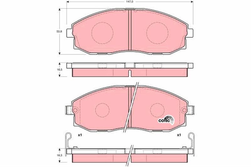 ÖN FREN BALATA HYUNDAI H100 STAREX 2.5L D4BH TC. T - TRW - OEM 581014AA00