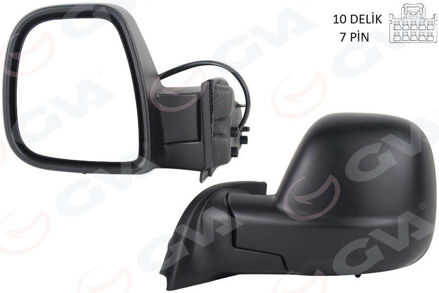 DIŞ DİKİZ AYNASI SOL RIFTER-BERLINGO 2019>COMBO-PROACE CITY 19> ELEKTRİKLİ+DESENLİ REZİSTANSLI+OTOMATİK+AÇMA+KAPAMA - GVA - OEM 98169929XT