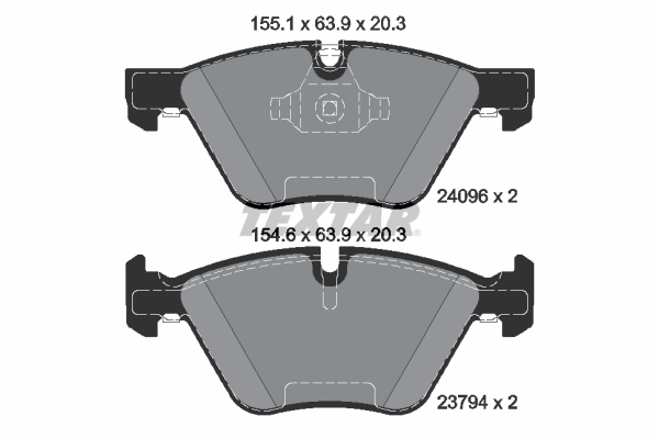 FREN BALATASI ON BMW E81 E82 E87 E88 E90 E92 E93 - TEXTAR - OEM 34116777772