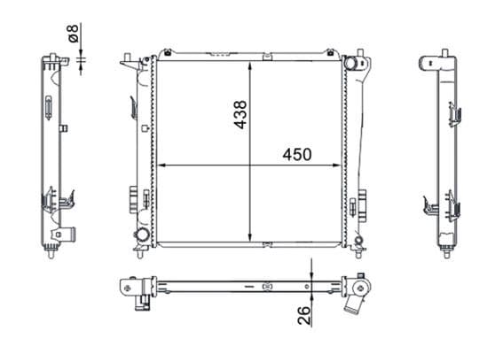 Kühlmittelkühler KIA CEED 1.6D