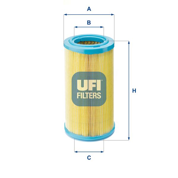 HAVA FİLTRESİ BERLINGO 1.9D-1.8D (96-) P306 1.9D (93-01) PARTNER 1.9D-1.8D (96-) XSARA1.9D (97-00) - UFI - OEM 1444.H2