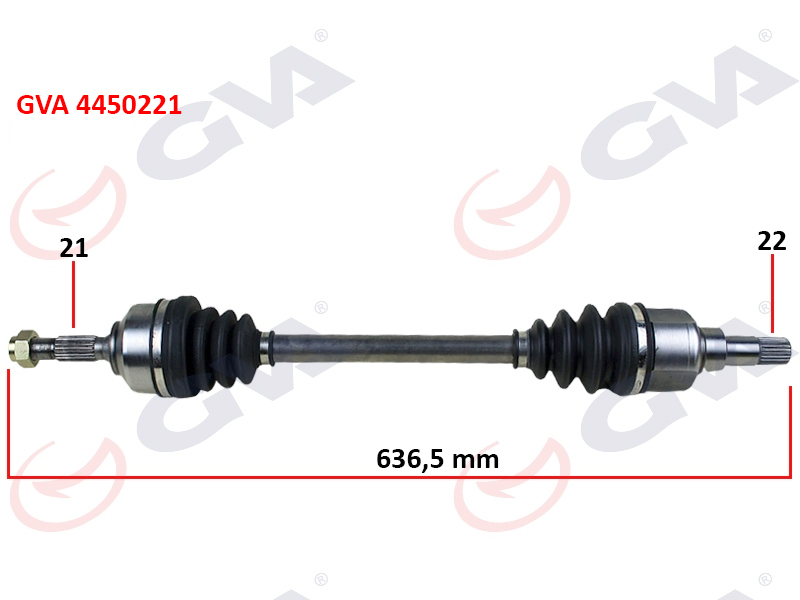 KOMPLE AKS SOL C3 1.4 HDI 02=> 70HP (636mm) - GVA - OEM 3272.ES