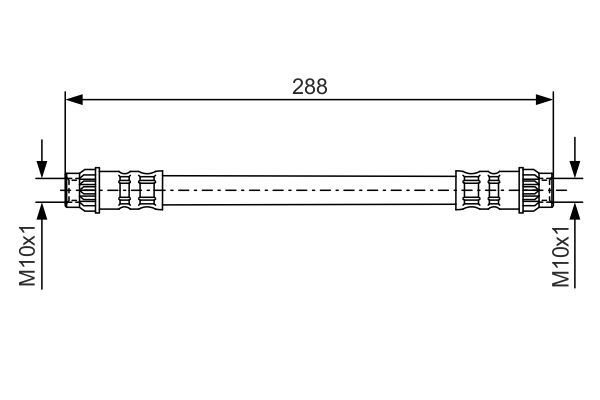 FREN HORTUMU. 288.00 MM - BOSCH