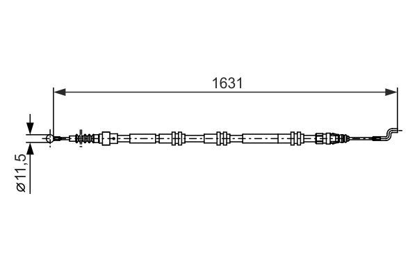 FREN TELİ. 1631 MM - BOSCH