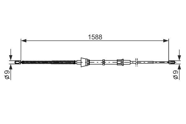 FREN TELİ. 1588 MM — BOSCH 1987482266 - BOSCH