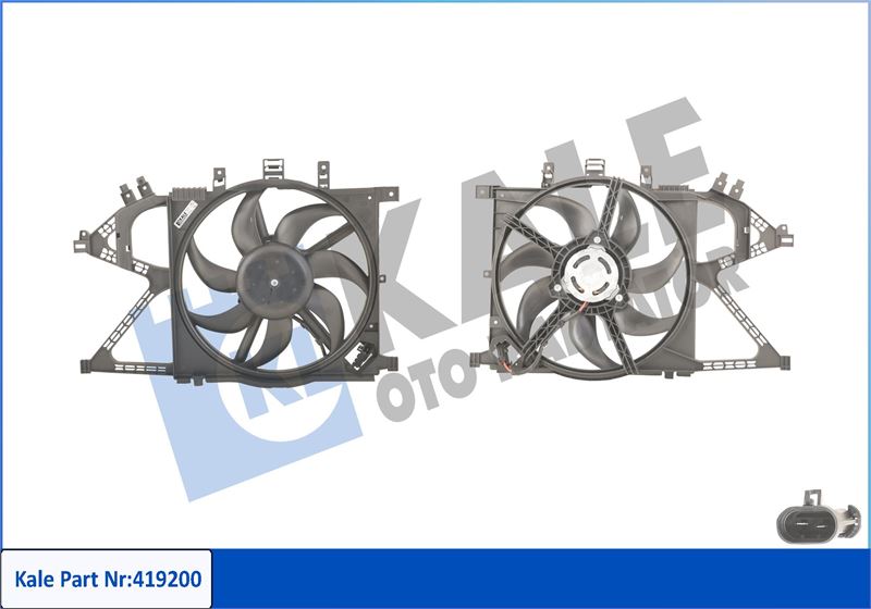 FAN MOTORU DAVLUMBAZLI CORSA C-COMBO (160W-360mm) - KALE - OEM 1314442