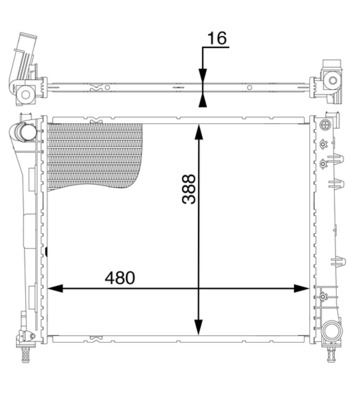 Kühlmittelkühler FIAT PANDA 0.9 TWIN — MAHLE CR2004000S - MAHLE