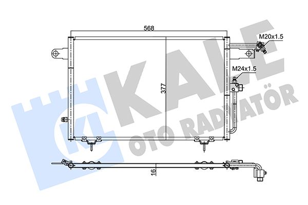 KONDENSER AUDI A6-100 - KALE - OEM 4A0260403AB
