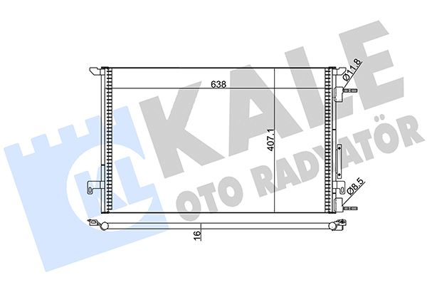 KLİMA RADYATÖRÜ (KONDANSATÖR) OPEL VECTRA C 02> (AL/AL) (688x668x16) - KALE - OEM 13101839
