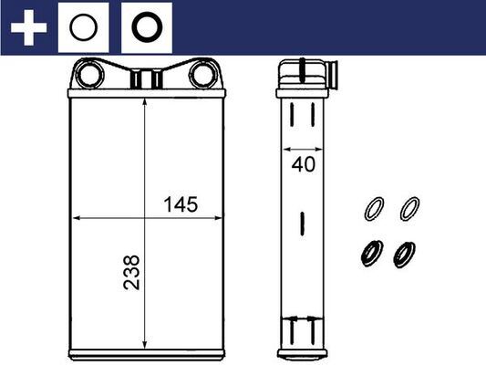 Innenraum-Wärmetauscher AUDI A4 00-08 - MAHLE