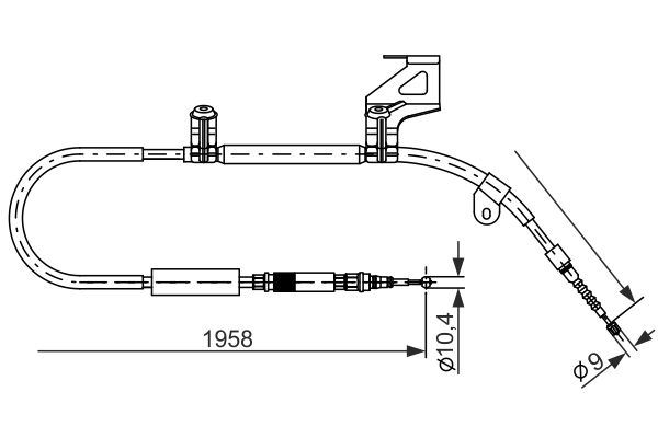 FREN TELİ. 1958 MM — BOSCH 1987477604 - BOSCH