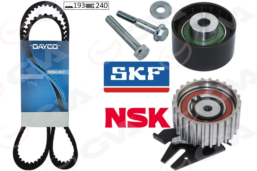 EKSANTRİK GERGİ KİTİ FIAT DOBLO 01> BRAVA 96>01 BRAVO 96>01 PALIO 00> MAREA 96> 1.9TD (193x240) - GVA - OEM 71736714