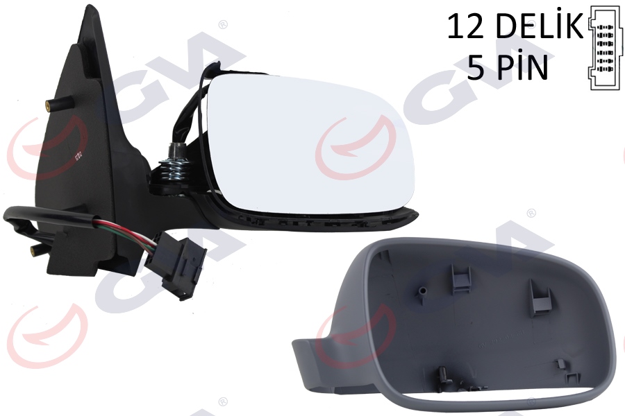 DIŞ DİKİZ AYNASI SAĞ POLO 00> ELEKTRİKLİ+ISITMA - GVA - OEM 6Q1857508G