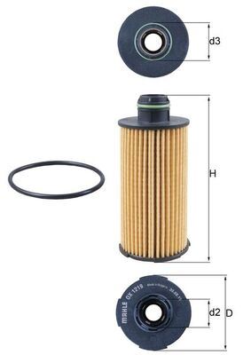 YAĞ FİLTRESİ Oil filter — MAHLE OX1219D - MAHLE