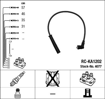 RC-KA1202 ATEŞLEME KABLOSU - NGK