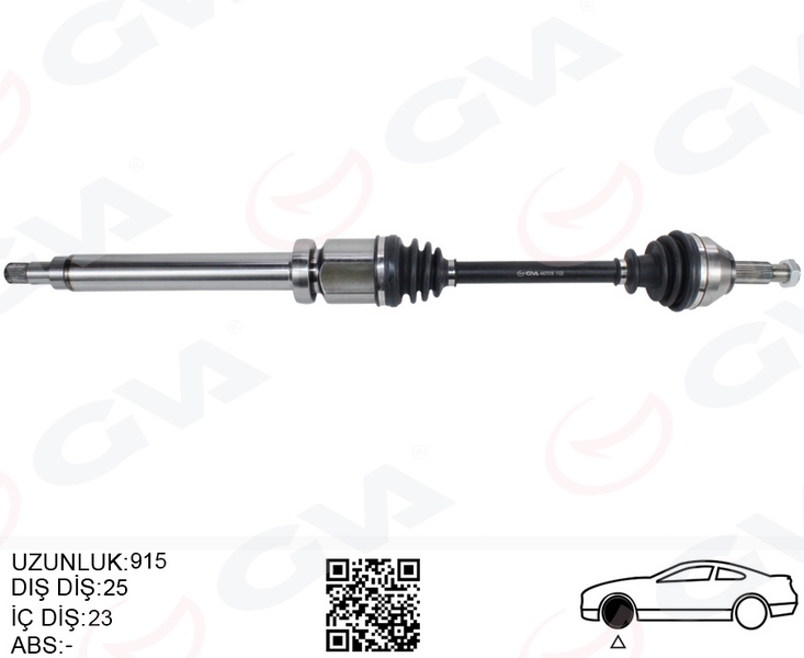ÖN AKS KOMPLE SAĞ FORD FIESTA -FUSION 02>08 1.6TDCI - GVA - OEM 4N113B436CA