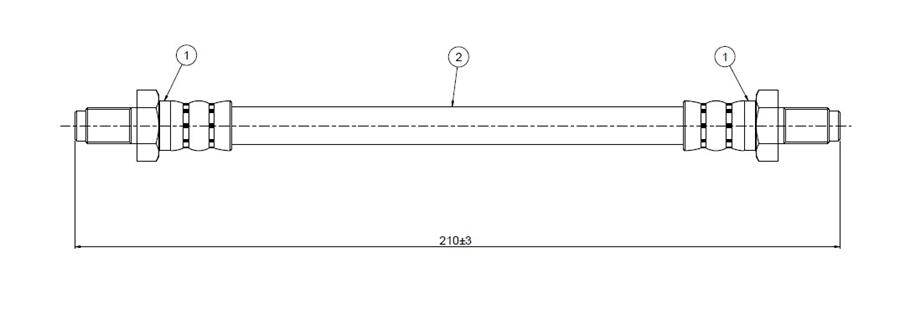FREN HORTUMU ön Corolla KE70-TE71 1.3 79-85 - CAVO - OEM 9094702224