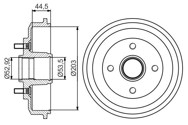 ARKA KAMPANA FIESTA (02>08)-FUSION (02>12) — BOSCH 0986477266 - BOSCH - OEM 7S611113AA