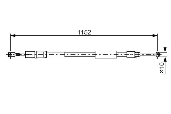 FREN HALATI ARKA SAG MERCEDES VITO W639 03> - BOSCH - OEM A6394203685