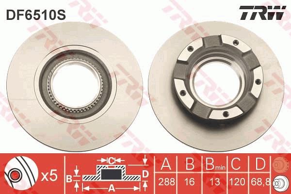 ARKA FREN DISK AYNASI TRANSIT CUSTOM V362 2.2TDCI - TRW - OEM BK212A097BA