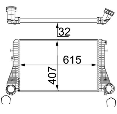 Ladeluftkühler AUDI A3 VW GOLF - MAHLE