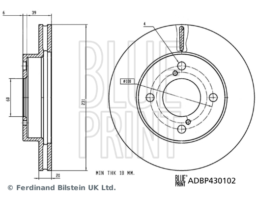 FREN DİSKİ 508 I RXH SW-508 I RXH SW 4X4-508 I SW - BLUEPRINT - OEM 5531162R00