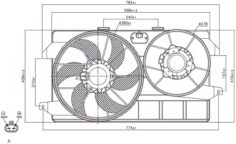 FAN RADİATOR FAN ()CONNECT 2002+ TEK FANLI - ORIS - OEM 2T148C607BC