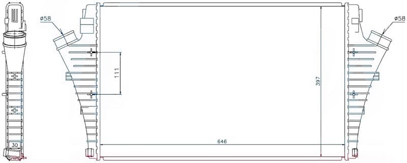 INTERCOOLER BRAZİNG INTERCOOLER A/M(646X397X30)VEC...