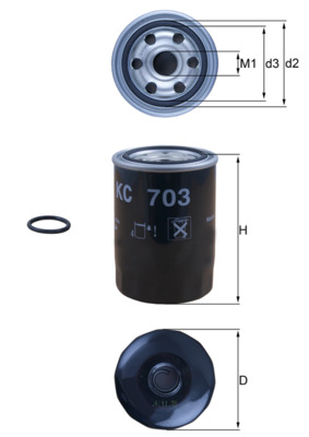 YAKIT FİLTRESİ MAZDA 3 1,8L S8Y1 SKYACTIV-D (BP kasa) 19-> / CX-30 19-> - MAHLE - OEM S80513ZA5