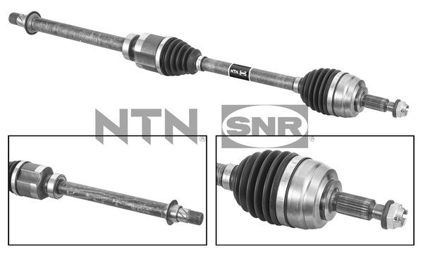 SAĞ AKS KOMPLE RENAULT MEGANE IV 15> 1.3 TCe 1.5blueDci (DW5-7 İLERİ) U:998 mm - SNR - OEM 391005876R