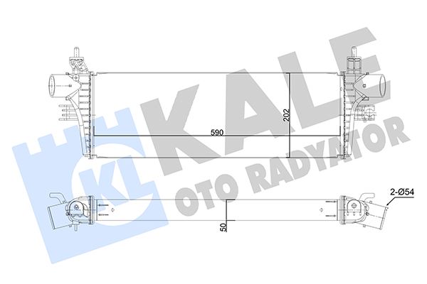 INTERCOOLER TOYOTA HILUX 2.4D 16> [BRAZING] [590X202X50] TURBO RADYATÖRÜ - KALE - OEM 179400L130